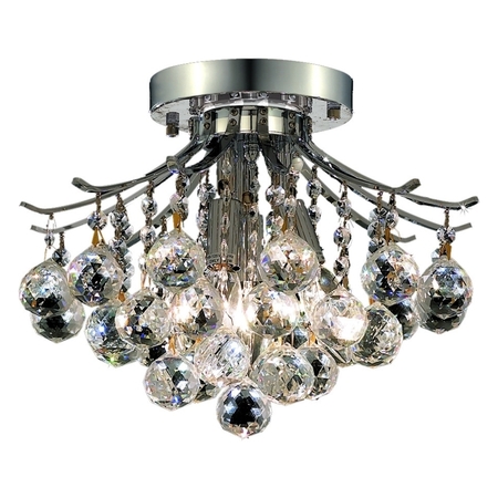 ELEGANT LIGHTING Royal Cut Clear Crystal Toureg 3-Light V8000F12C/RC